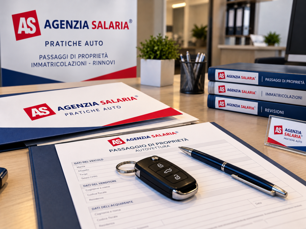 Documentazione per passaggio di proprietà auto presso Agenzia Salaria a Roma